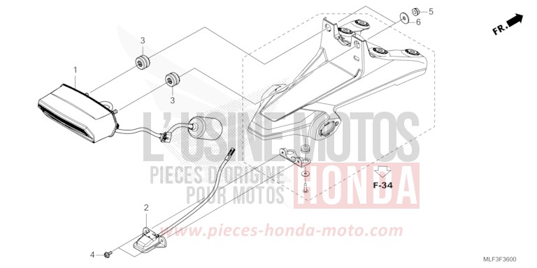 HECKLEUCHTE/KENNZEICHENBELEUCHTUNG von NT1100 MAT IRIDIUM GRAY METALLIC (NHC64) von 2022