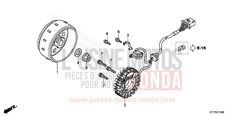 GENERATOR von CBR125RT ROSS WHITE (NH196) von 2013