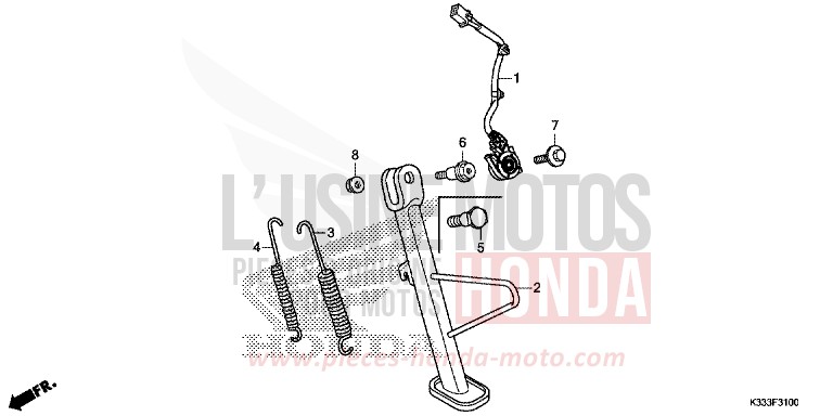 STAENDER von CBR300R MILLENNIUM RED (R263) von 2015