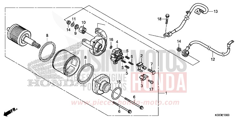 ANLASSER von CBR300R ROSS WHITE (NH196) von 2015