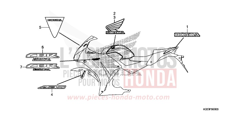 MARKE (1) von CBR300R MAT GUNPOWDER BLACK METALLIC (NH436) von 2015