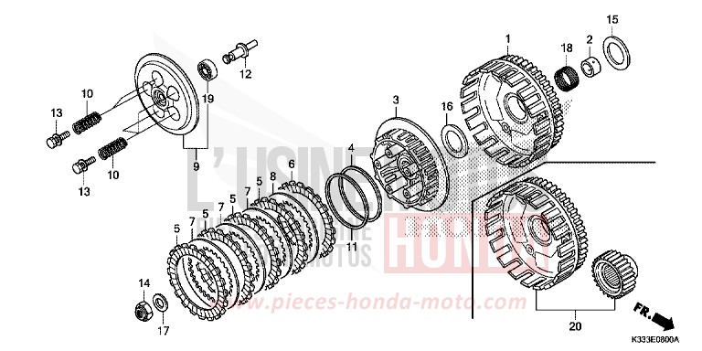 KUPPLUNG von CBR300RA ROSS WHITE (NH196) von 2015