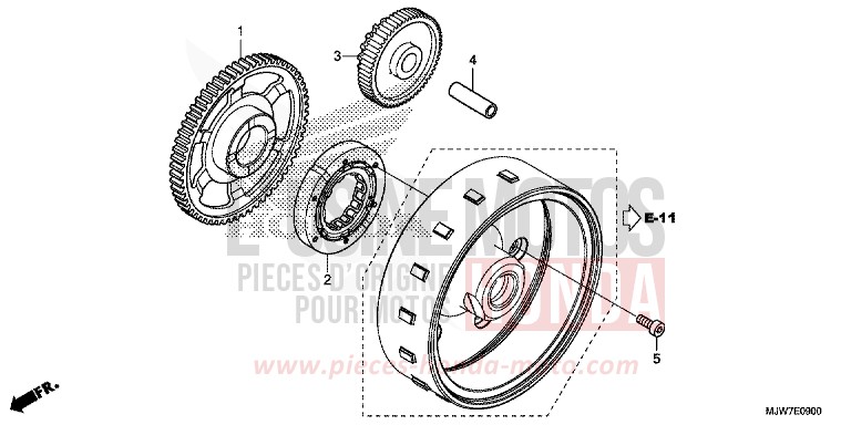 ANLASSERKUPPLUNG von CB500F ROSS WHITE (NH196) von 2016