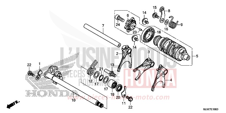 SCHALTTROMMEL von CB500F ROSS WHITE (NH196) von 2016