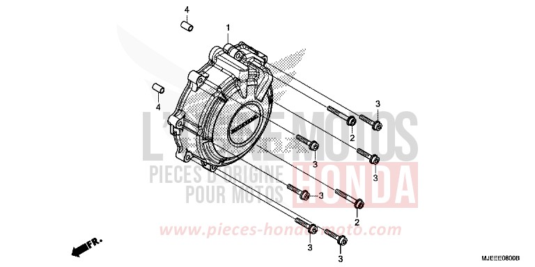 GENERATORABDECKUNG von CB650F PEARL METALLOID WHITE (NHA96K) von 2014