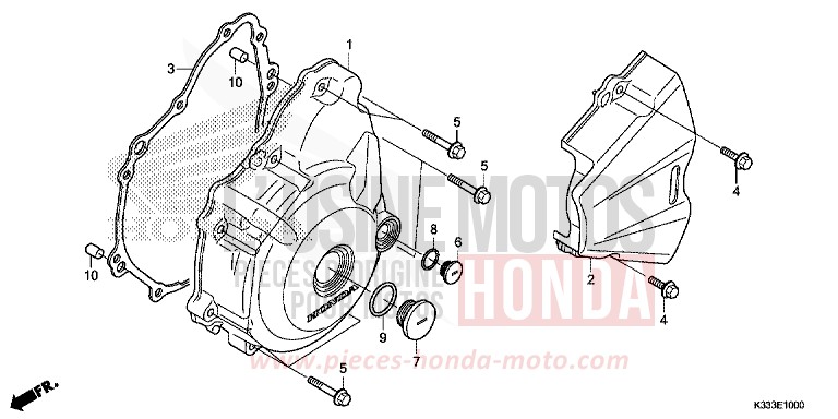 PANNEAU CARTER-MOTEUR G. von CBR300R NOIR (NH1) von 2016