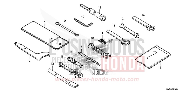 WERKZEUG von CB650F PEARL METALLOID WHITE (NHA96K) von 2014