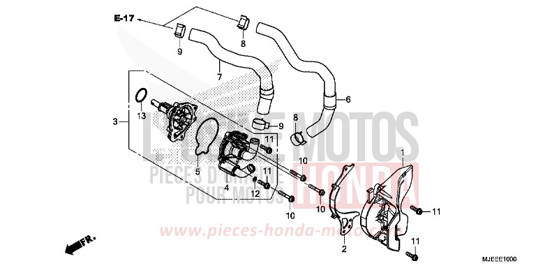 WASSERPUMPE von CB650F PEARL HIMALAYAS WHITE (NHA87) von 2014