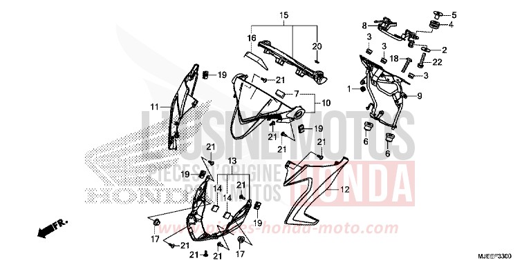 INSTRUMENTENBLENDE (1) von CB650F PEARL HIMALAYAS WHITE (NHA87) von 2014