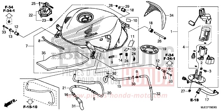 KRAFTSTOFFTANK von CB650F PEARL QUEEN BEE YELLOW (Y217) von 2014