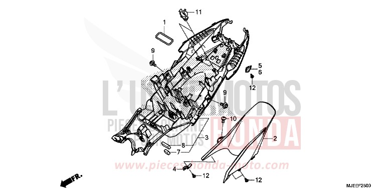 KOTFLUEGEL, HINTEN von CB650F SWORD SILVER METALLIC (NHA95) von 2014