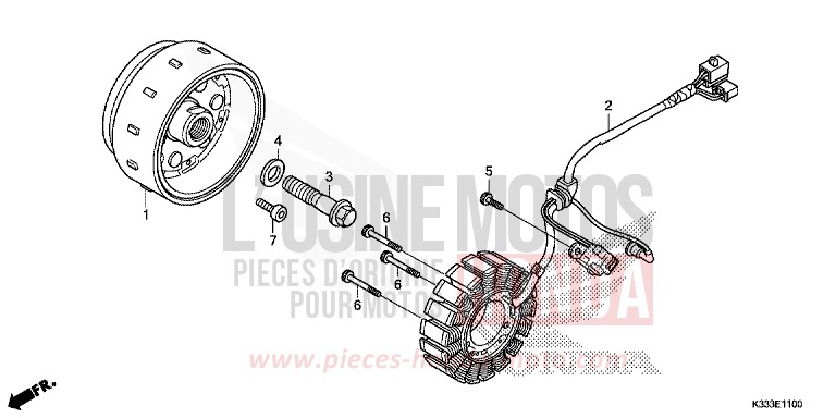 GENERATOR von CBR300R LEMON ICE YELLOW (Y196) von 2016