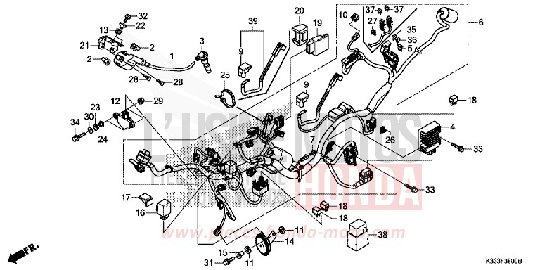 KABELBAUM von CBR300R ROSS WHITE (NH196) von 2016