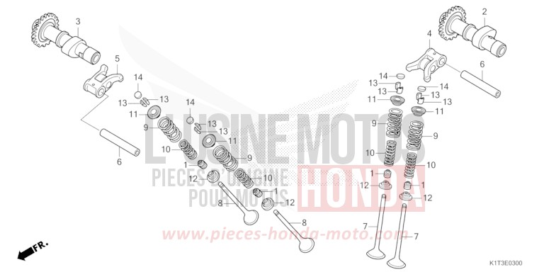 NOCKENWELLE/VENTIL von CRF300LA EXTREME RED (R292) von 2021