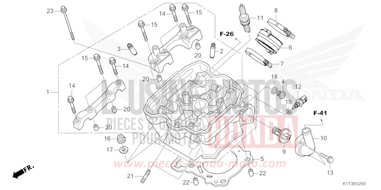ZYLINDERKOPF von CRF300LRA EXTREME RED (R292) von 2021