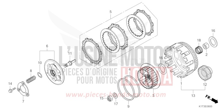 KUPPLUNG von CRF300LA EXTREME RED (R292) von 2021