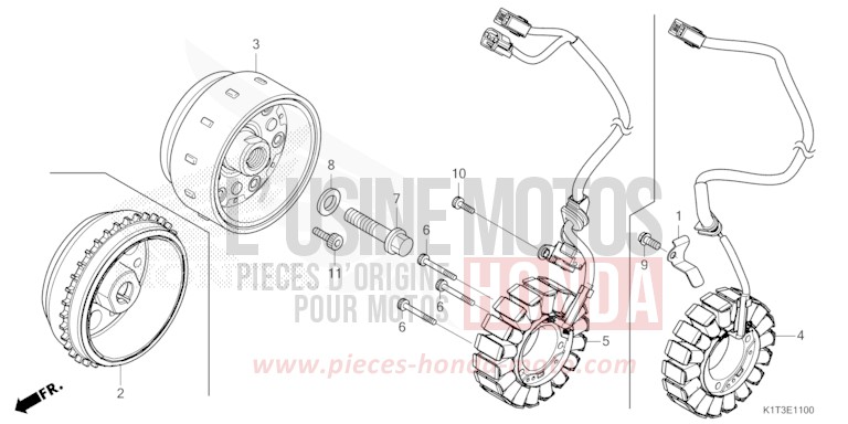 GENERATOR von CRF300LRA EXTREME RED (R292) von 2021