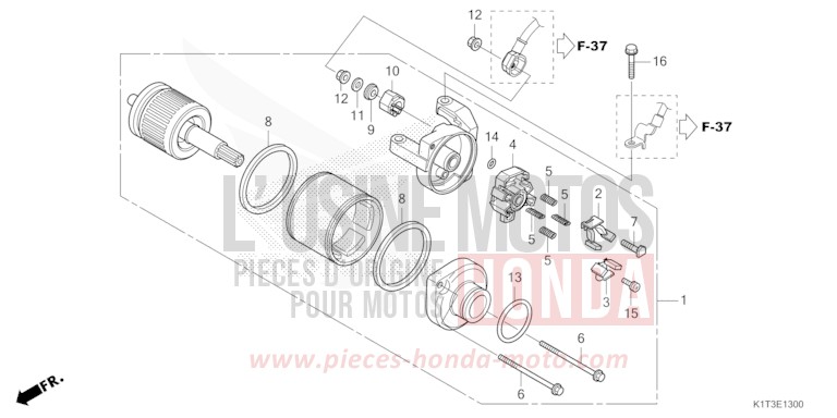 ANLASSER von CRF300LA EXTREME RED (R292) von 2021