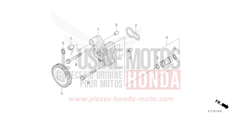 OELPUMPE von CRF300LRA EXTREME RED (R292) von 2021