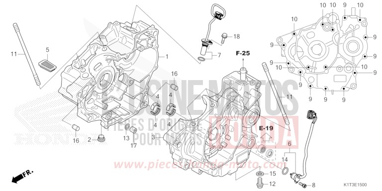 KURBELGEHAEUSE von CRF300LA EXTREME RED (R292) von 2021