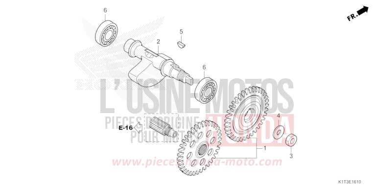 AUSGLEICHSWELLE von CRF300LA EXTREME RED (R292) von 2021