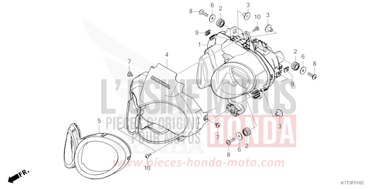SCHEINWERFER (CRF250LR/LRA,CRF300LR/LRA) von CRF300LRA EXTREME RED (R292) von 2021