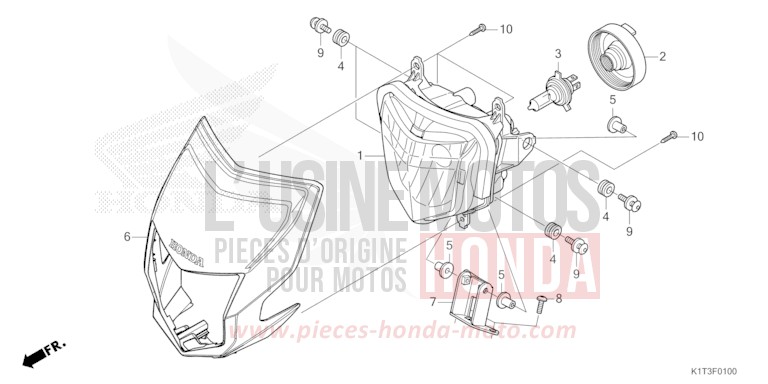 SCHEINWERFER (CRF300LA-ED) von CRF300LA EXTREME RED (R292) von 2021