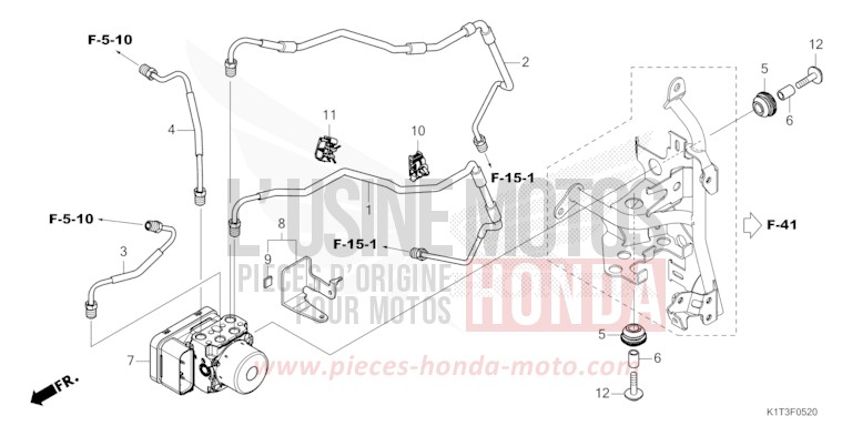 ABS-MODULATOR/BREMSLEITUNG (CRF250LRA/300LA/LRA) von CRF300LRA EXTREME RED (R292) von 2021