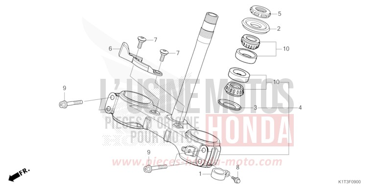 LENKSCHAFT von CRF300LRA EXTREME RED (R292) von 2021