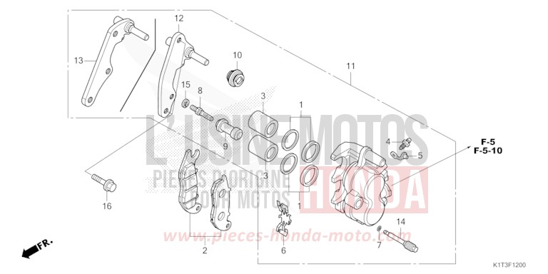 VORDERRAD-BREMSSATTEL von CRF300LA EXTREME RED (R292) von 2021