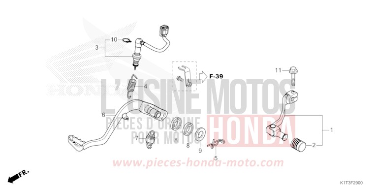 PEDAL von CRF300LA EXTREME RED (R292) von 2021
