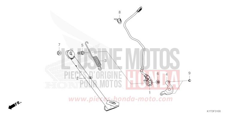 SEITENSTAENDER von CRF300LA EXTREME RED (R292) von 2021