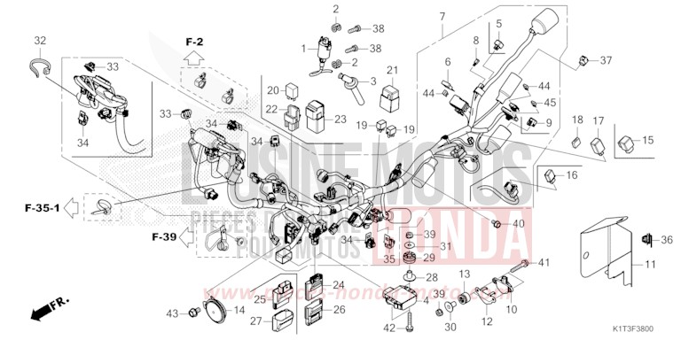 KABELBAUM (CRF300L/LA) von CRF300LA EXTREME RED (R292) von 2021