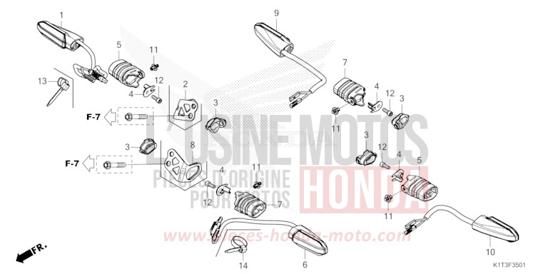 BLINKER (CRF300LA-ED AUSGENOMMEN) von CRF300LRA EXTREME RED (R292) von 2021