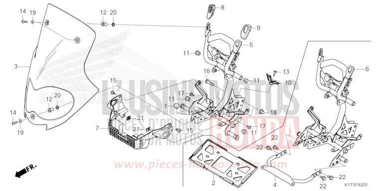 WINDSCHUTZSCHEIBE von CRF300LRA EXTREME RED (R292) von 2021