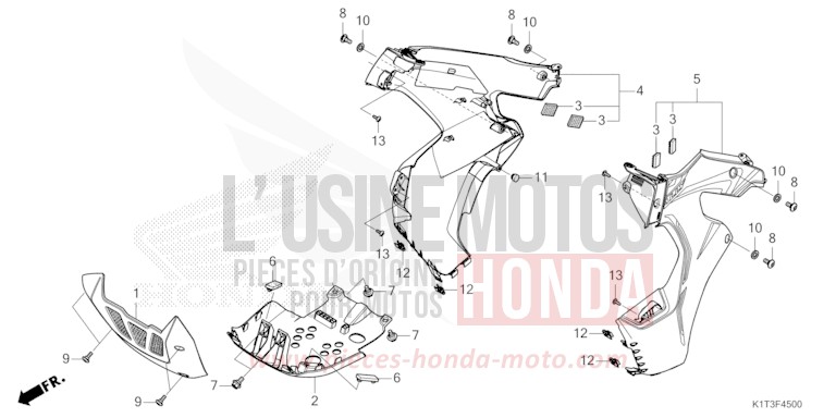 MITTLERER WINDLAUF von CRF300LRA EXTREME RED (R292) von 2021