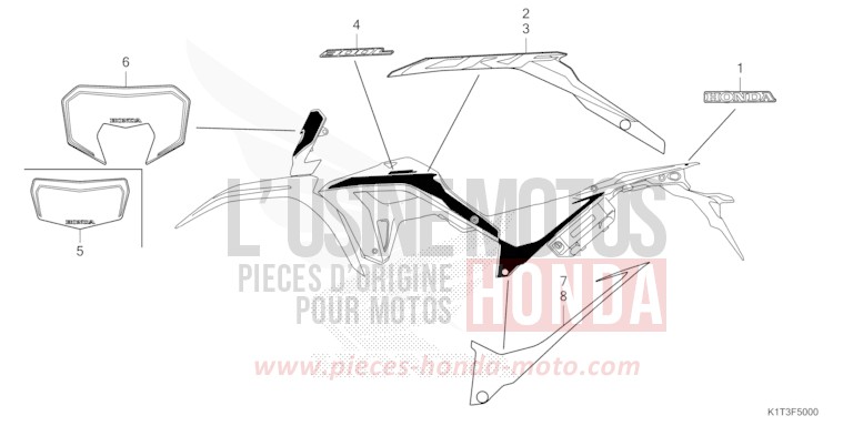 MARKE/STREIFEN (CRF300L/LA) von CRF300LA EXTREME RED (R292) von 2021
