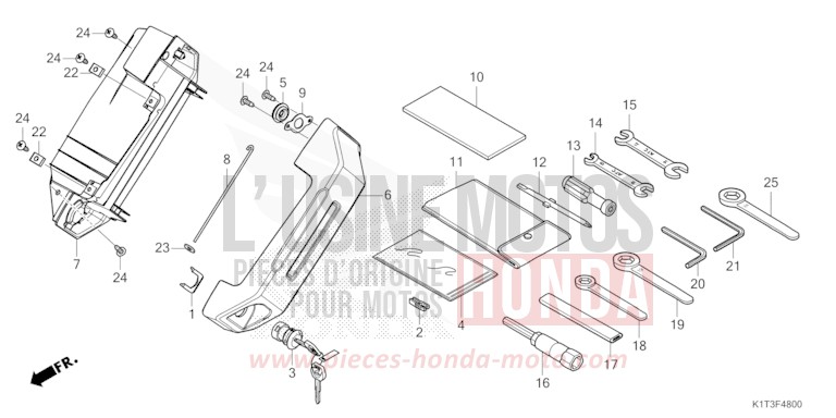 WERKZEUG/WERKZEUGKASTEN von CRF300LRA EXTREME RED (R292) von 2021
