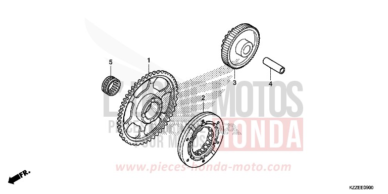 EMBRAYAGE DE DEMARRAGE von CRF250RLA NOIR (NH1) von 2018