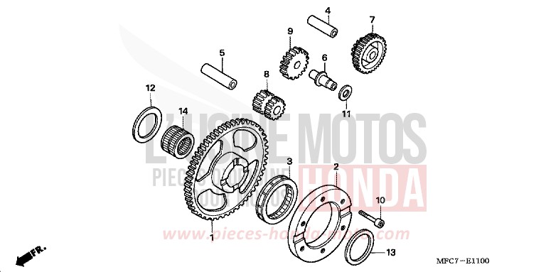EMBRAYAGE DE DEMARRAGE von FMX650 NOIR (NH1) von 2005