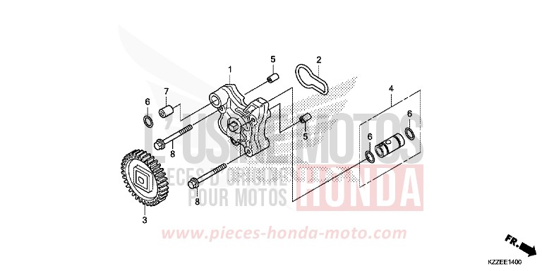 CARTER MOTEUR von CRF250RLA NOIR (NH1) von 2018