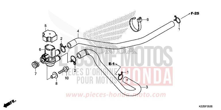 ELECTROVANNE INJECTION D'AIR von CRF250RLA NOIR (NH1) von 2018