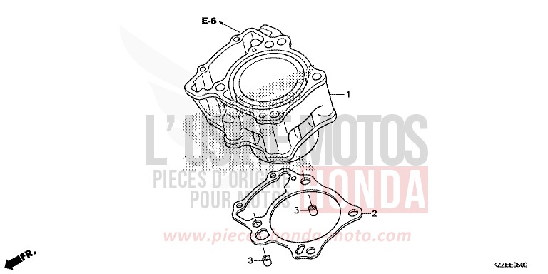 ZYLINDER von CRF250RLA EXTREME RED (R292) von 2018