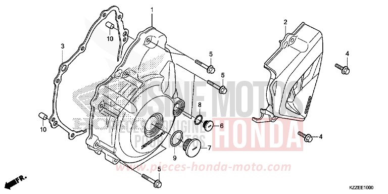 KURBELGEHAEUSEDECKEL, L. von CRF250RLA EXTREME RED (R292) von 2018