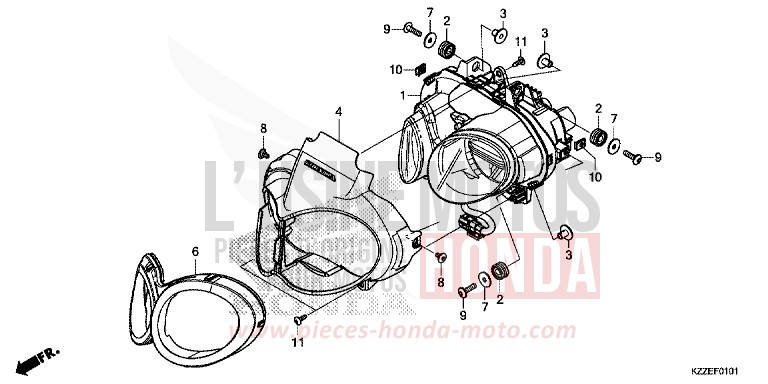 SCHEINWERFER (CRF250RL/RLA) von CRF250RLA EXTREME RED (R292) von 2018