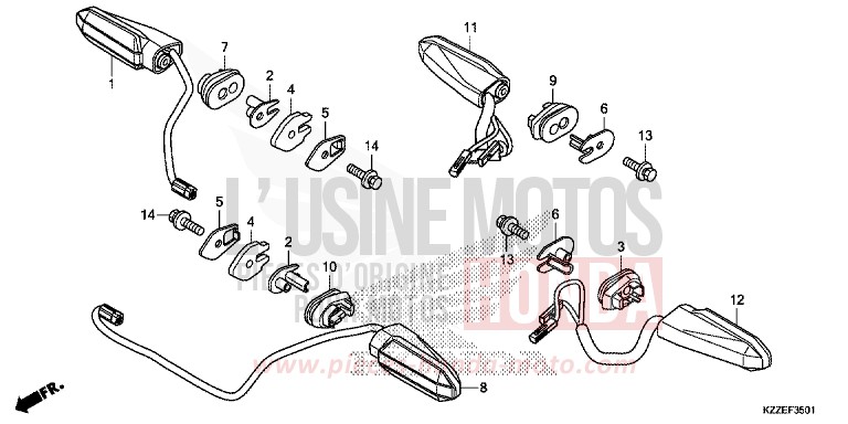 BLINKER (CRF250RL/RLA) von CRF250RLA EXTREME RED (R292) von 2018