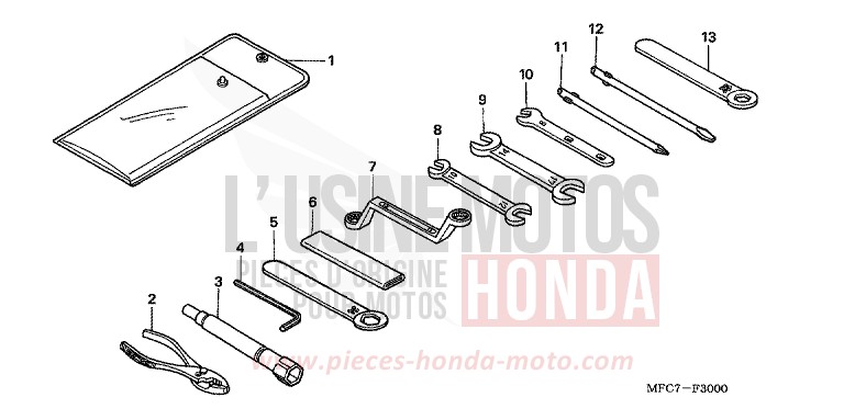 OUTILS von FMX650 NOIR (NH1) von 2005