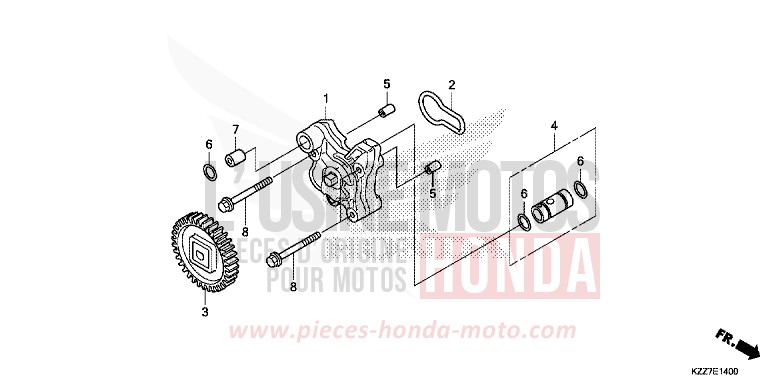 POMPE A HUILE von CRF250RLA NOIR (NH1) von 2019