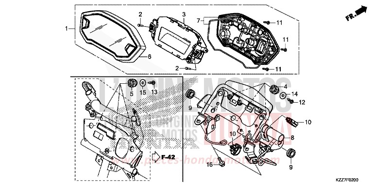 COMPTEUR von CRF250RLA NOIR (NH1) von 2019