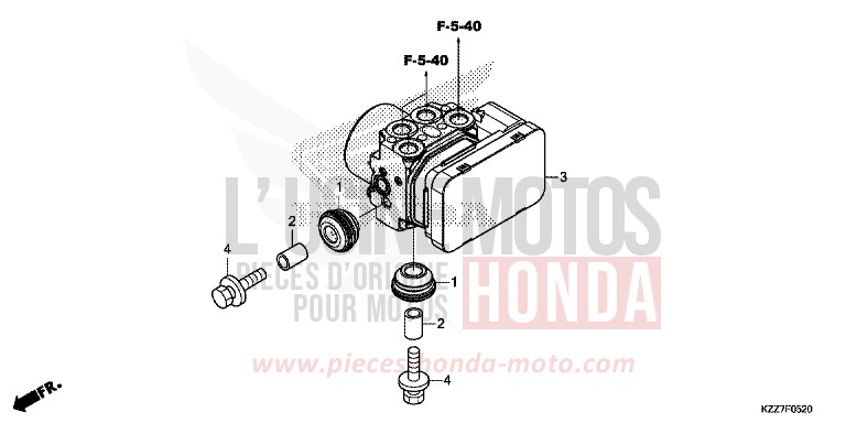 MODULATEUR ABS von CRF250RLA NOIR (NH1) von 2019
